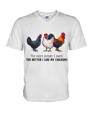 LIMITED EDITION - FARMER LOVE CHICKENS - 6869P V-Neck T-Shirt tile