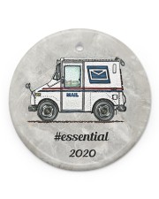 LIMITED EDITION - MAIL TRUCK - 80318P Circle ornament - single (porcelain) front
