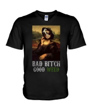 LIMITED EDITION - GIRL WITH WEED T-SHIRT 8656J V-Neck T-Shirt tile