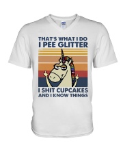 LIMITED EDITION - FUNNY UNICORN - 80097P V-Neck T-Shirt tile