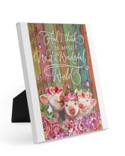 LIMITED EDITION - FARMER PIG LOVERS - 80299P Easel-Back Gallery Wrapped Canvas tile