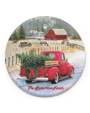 LIMITED EDITION - RED TRUCK - 10966TU Circle ornament - single (porcelain) front