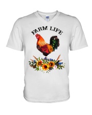 LIMITED EDITION - FARMER LOVE CHICKENS - 6865P V-Neck T-Shirt tile