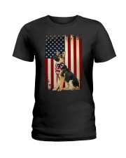 LIMITED EDITION - GERMAN SHEPHERD USA FLAG - 9299P Ladies T-Shirt tile