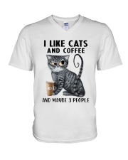 LIMITED EDITION - CAT LOVERS - 10737A V-Neck T-Shirt tile