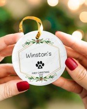LIMITED EDITION - FIRST CHRISTMAS - 90140TU Circle ornament - single (porcelain) aos-circle-ornament-single-porcelain-lifestyles-08
