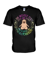 LIMITED EDITION - PUG DOG T-SHIRT 8528K V-Neck T-Shirt tile