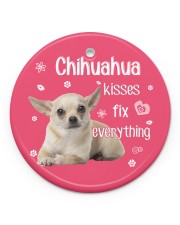 LIMITED EDITION - DOG CHIHUAHUA 9099AA Circle ornament - single (porcelain) front