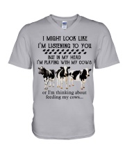 LIMITED EDITION - FARMER LOVE COW - 80126P V-Neck T-Shirt tile