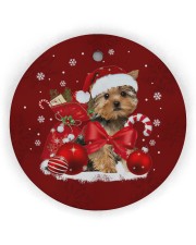LIMITED EDITION - DOG YORSHIRE LOVERS 10939A Circle Ornament (Wood tile