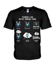 LIMITED EDITION - DEER HUNTING -T SHIRT 10555A V-Neck T-Shirt tile