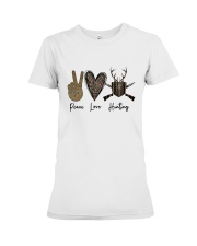 LIMITED EDITION - PEACE LOVE HUNTING T-SHIRT 8385K Premium Fit Ladies Tee tile