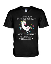LIMITED EDITION - FUNNY UNICORN - 80122P V-Neck T-Shirt tile