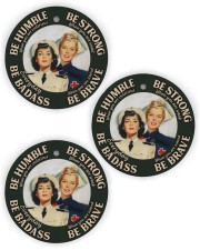 LIMITED EDITION - BE STRONG - 90162TU Circle Ornament (Wood tile