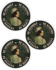 LIMITED EDITION - BE STRONG - 10929TU Circle Ornament (Wood tile