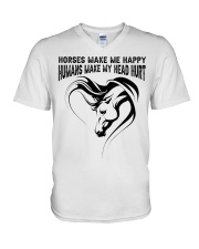 LIMITED EDITION - FARMER LOVE CHICKENS - 6867P V-Neck T-Shirt tile