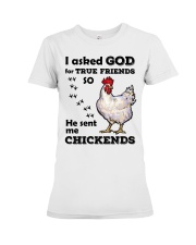 LIMITED EDITION - FARMER LOVE CHICKENS - 6874P Premium Fit Ladies Tee tile