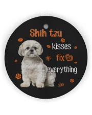 LIMITED EDITION - DOG SHIH TZU LOVERS 90106A Circle Ornament (Wood tile