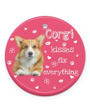 LIMITED EDITION - DOG CORGI LOVERS 90156A Circle ornament - single (porcelain) front
