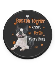 LIMITED EDITION - DOG BOSTON TERRIER LOVERS 90101A Circle ornament - single (porcelain) front