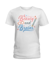 Beauty and Brains Ladies T-Shirt front