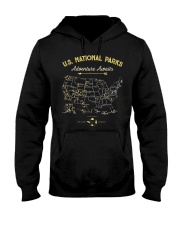 National Park Map Shirt Hooded Sweatshirt front