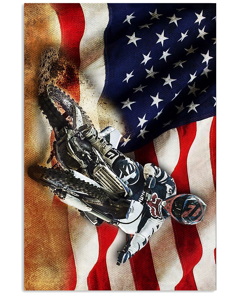 Dirt Bike Flag 24x36 Poster