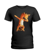 Dabbing Giraffe T shirt Giraffes Funny Dab Ladies T-Shirt thumbnail