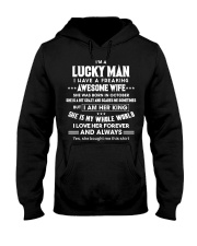 I'm A Lucky Man Of A Freaking October Wife Hooded Sweatshirt thumbnail