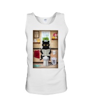 Cat Toilet Poster Unisex Tank tile