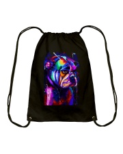 Bulldog Water Color Drawstring Bag tile