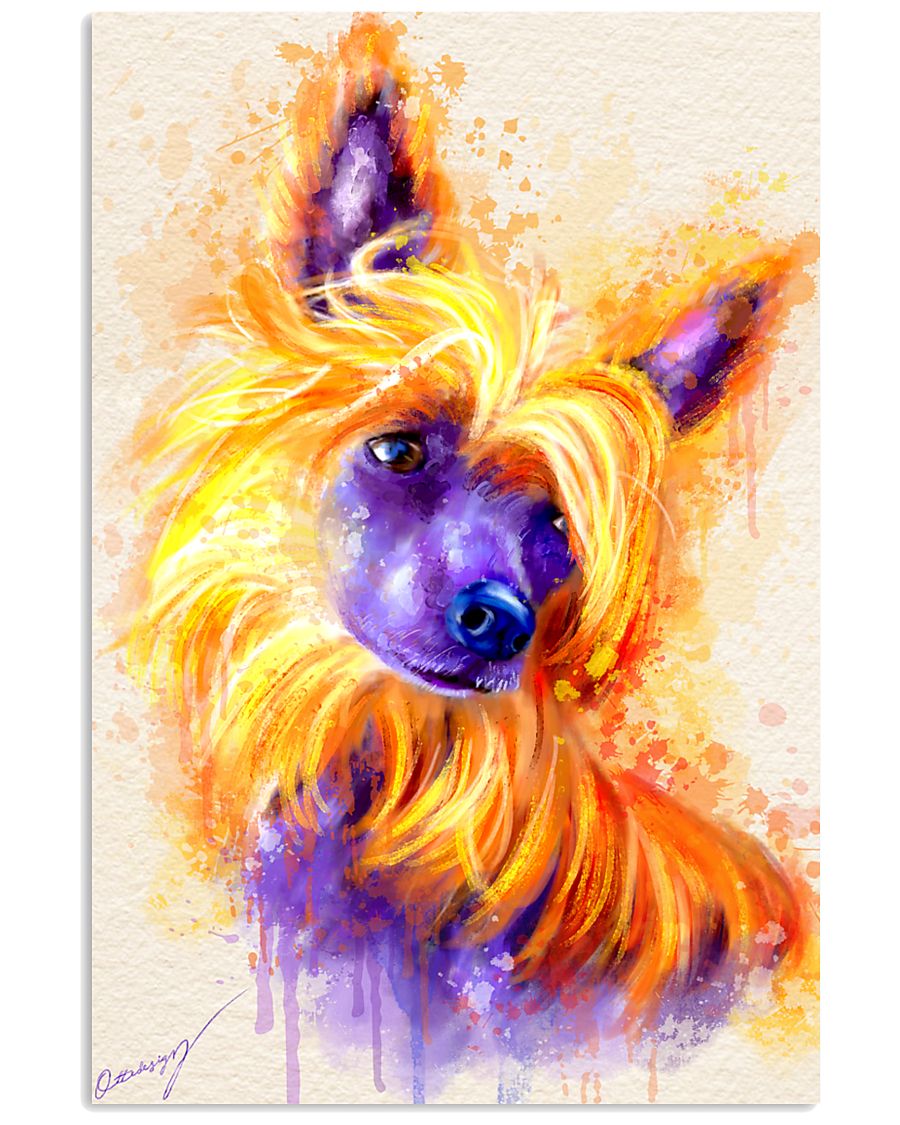 Chinese crested watercolor 11x17 Poster