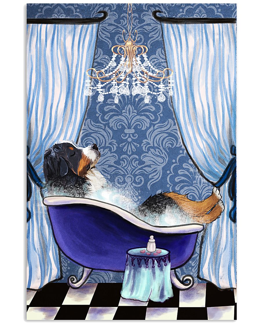 Bernese Mountain Bathroom 11x17 Poster