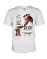 greyhound to my son V-Neck T-Shirt thumbnail