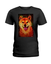 SHIBA INU HAPPY FACE POSTER Ladies T-Shirt thumbnail