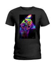 French bulldog Water Color Art Flow S10 Ladies T-Shirt thumbnail