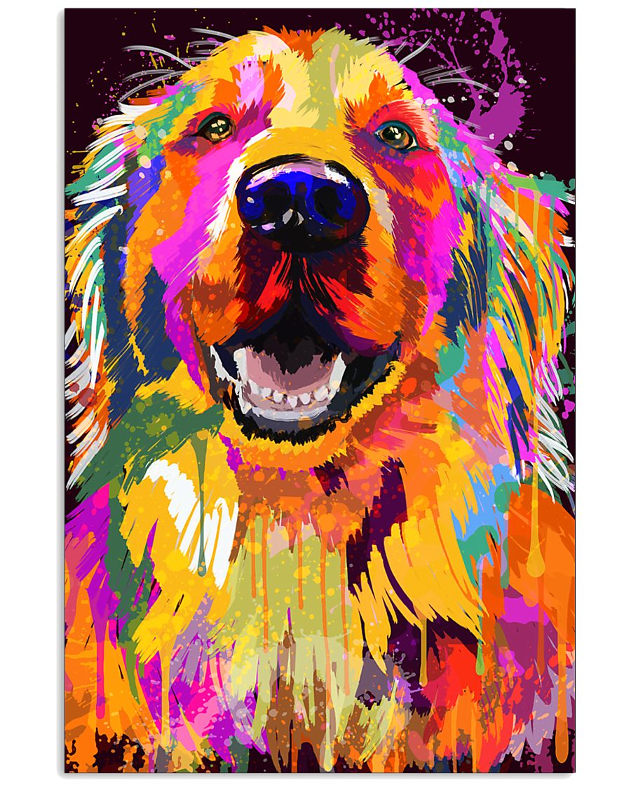 Golden Retriever Water Color Art J2 11x17 Poster