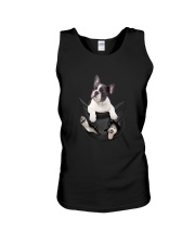 frenchie pocket Unisex Tank tile