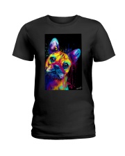 French bulldog Water Color Art F10 Ladies T-Shirt thumbnail
