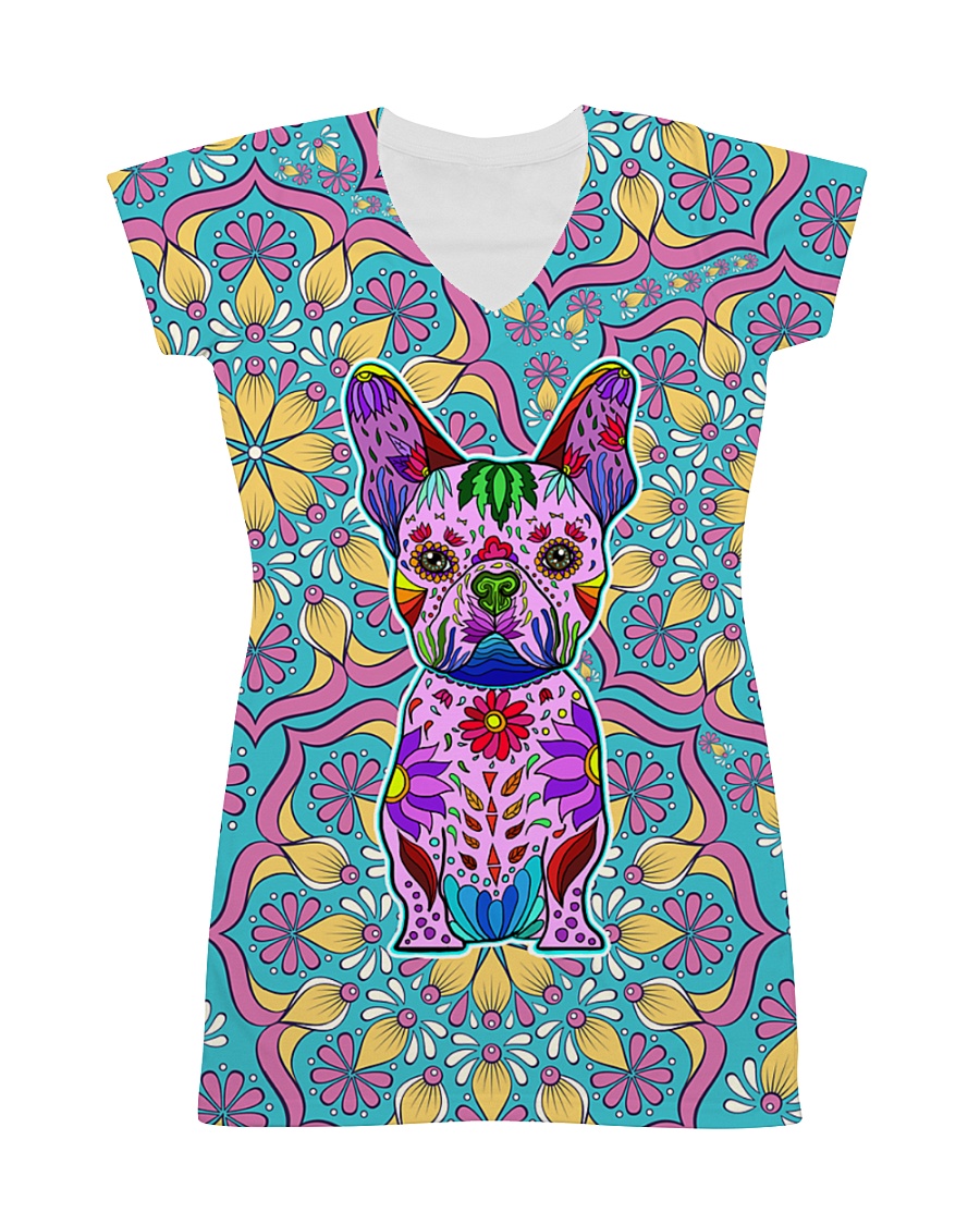 Frenchie Color All-over Dress