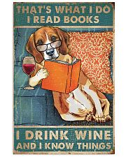 Beagle I read books I drink wine 24x36 Poster front
