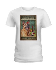 German Sherpherd Wine Ladies T-Shirt thumbnail