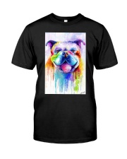 BullDog Poster Flow Art V2 Classic T-Shirt thumbnail