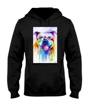 BullDog Poster Flow Art V2 Hooded Sweatshirt thumbnail