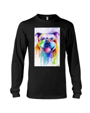 BullDog Poster Flow Art V2 Long Sleeve Tee thumbnail