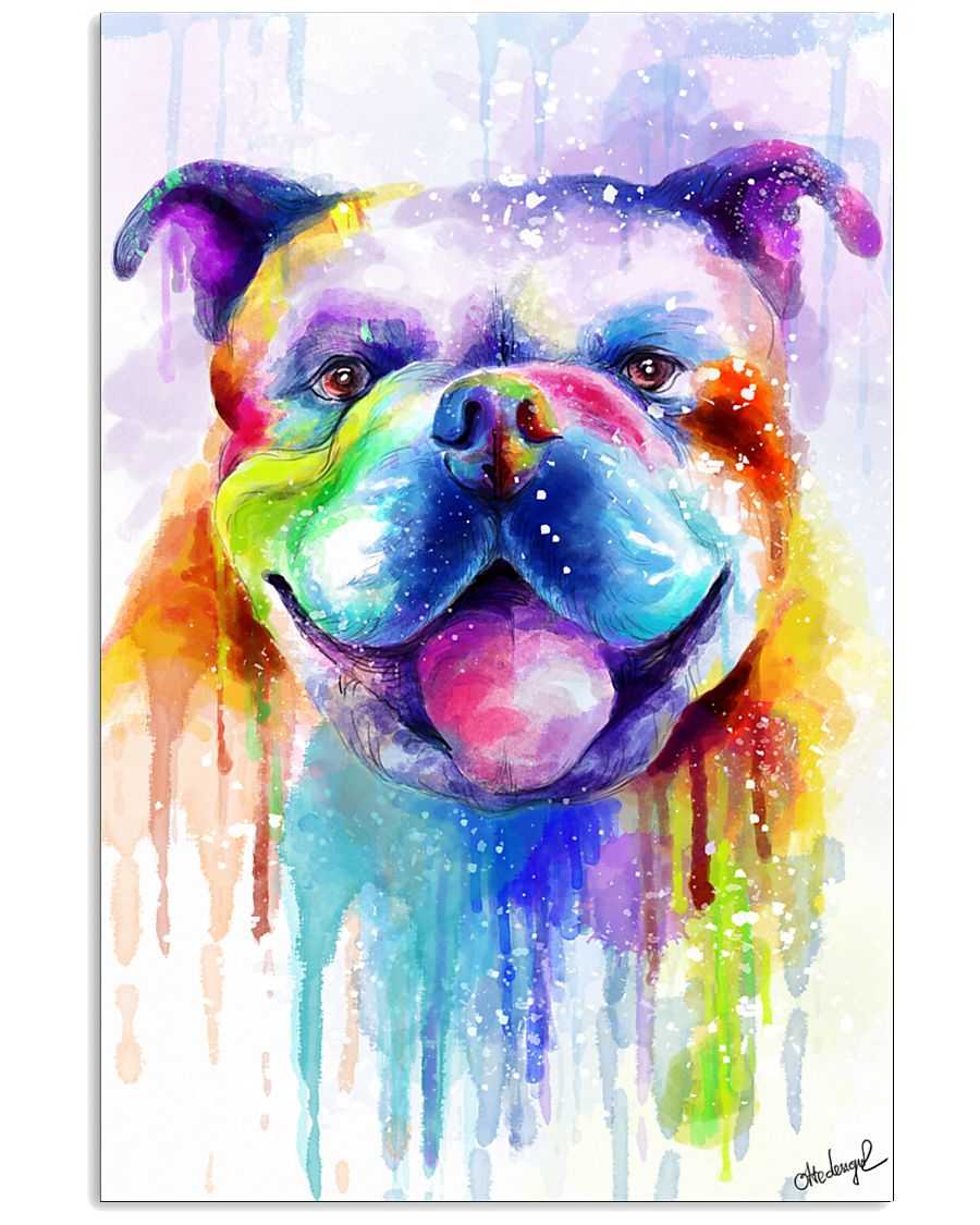 BullDog Poster Flow Art V2 11x17 Poster