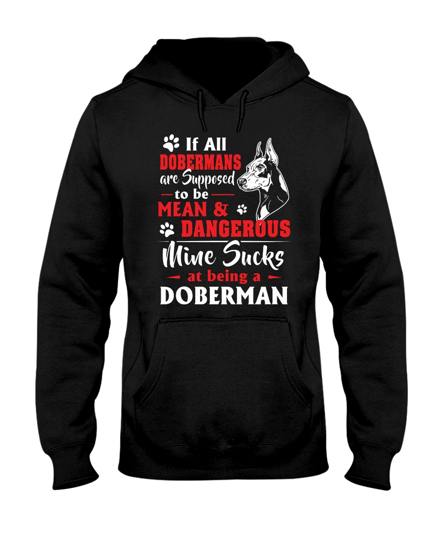 doberman Hoodie At Being A Doberman Hooded Sweatshirt