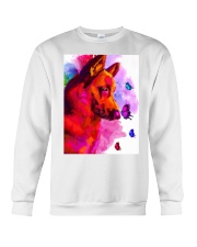 German Shepherd Buterfly Water Color Crewneck Sweatshirt thumbnail