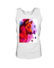 German Shepherd Buterfly Water Color Unisex Tank thumbnail