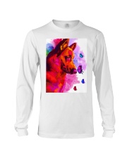 German Shepherd Buterfly Water Color Long Sleeve Tee thumbnail